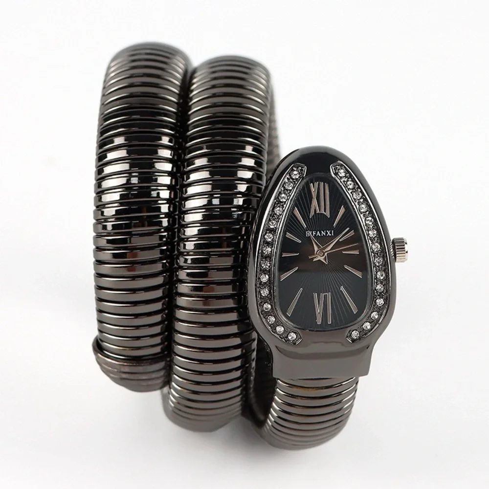 Elegant Serpentine-Style Watch – Black Tone 🖤 - Picture 3 of 10